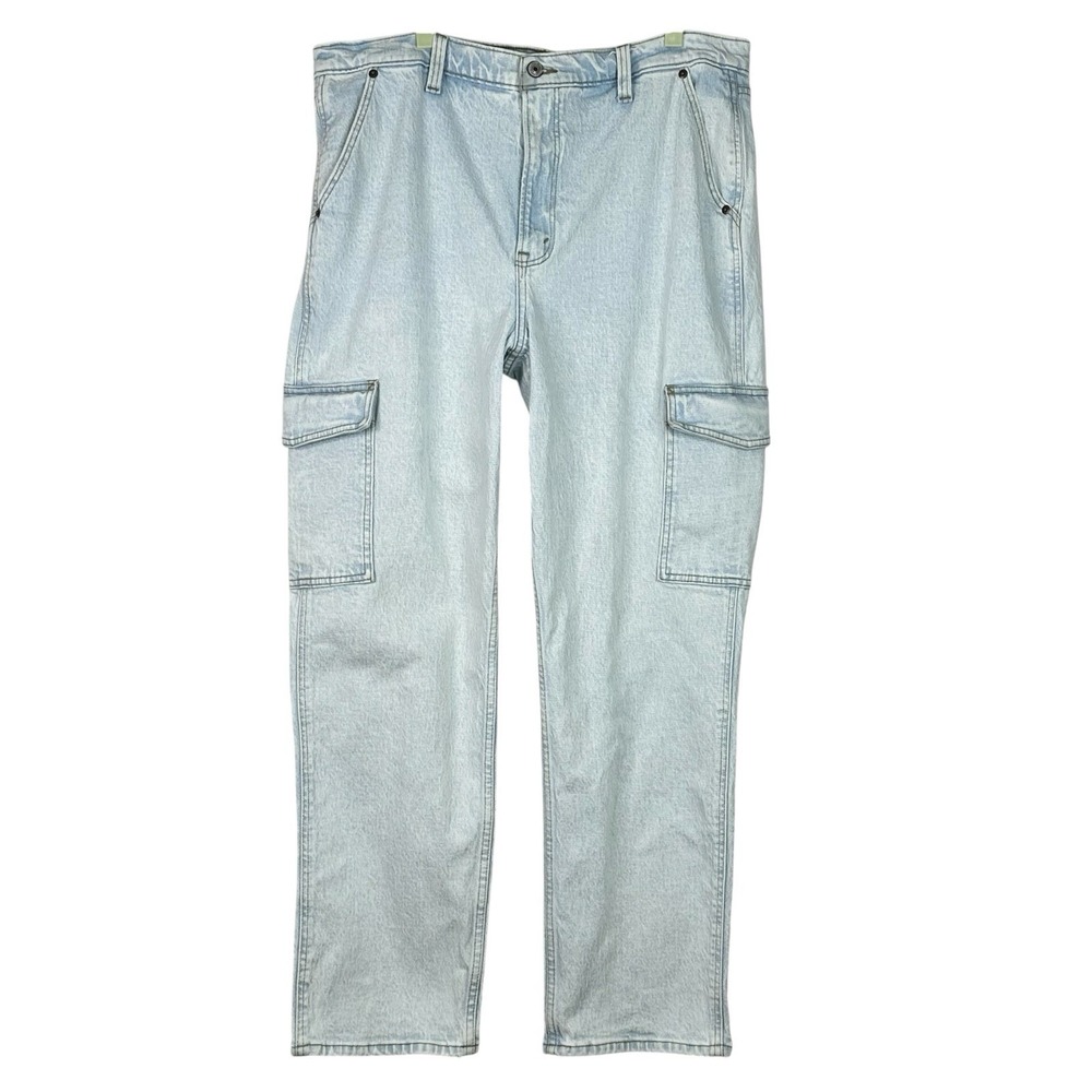 Abercrombie & Fitch 90s Straight‎ Cargo Jeans Womens 33 16R Ultra High Rise Y2K